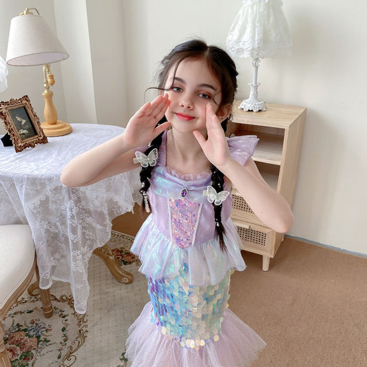 Sea Princess sparkling Mermaid  Sequins dress