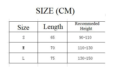 Mermaid Sequin Scale Cape size chart