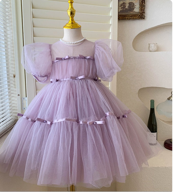 Purple Tulle Tutu Princess Dress for kid