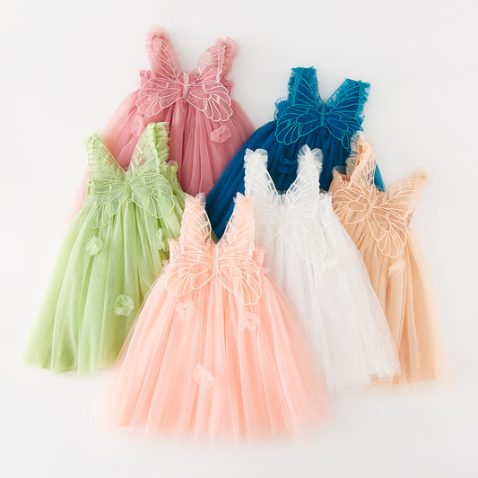 Sleeveless Butterfly Tulle Dresses - MiniClosetCo