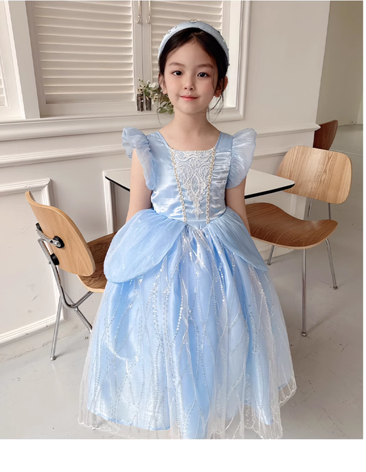 blue Cinderella Prencess Dress front shot