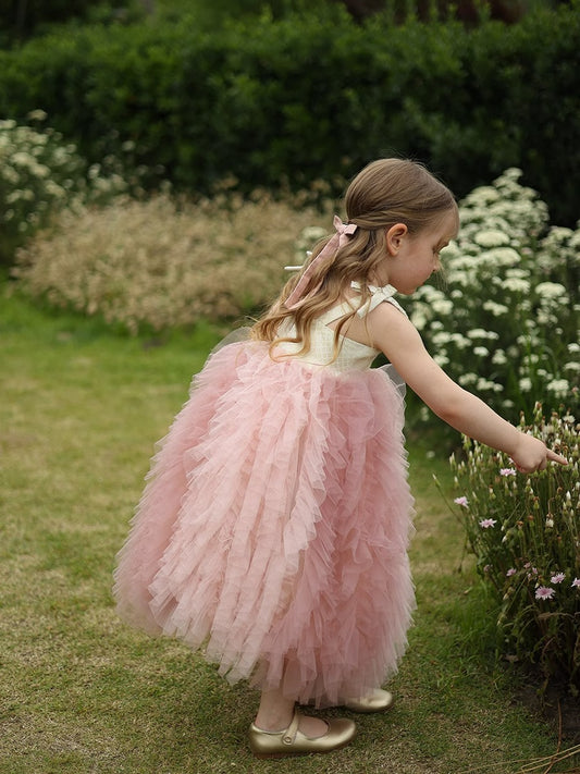 girl princess Sleeveless Tulle Puffy Dress side1