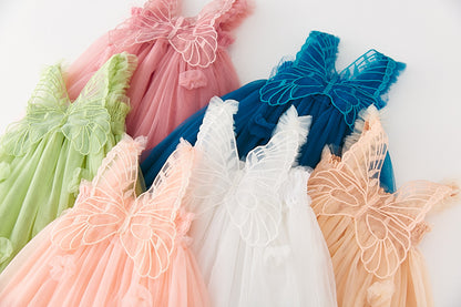 Sleeveless Butterfly Tulle Dresses - MiniClosetCo