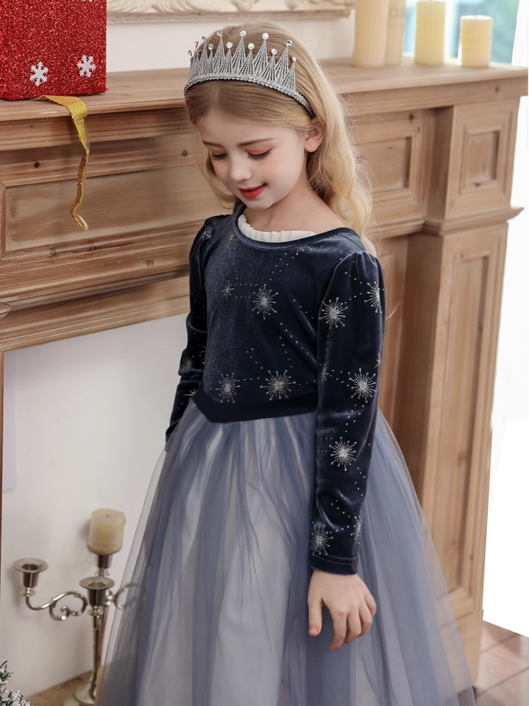 Long Sleeves Princess Dress - MiniClosetCo