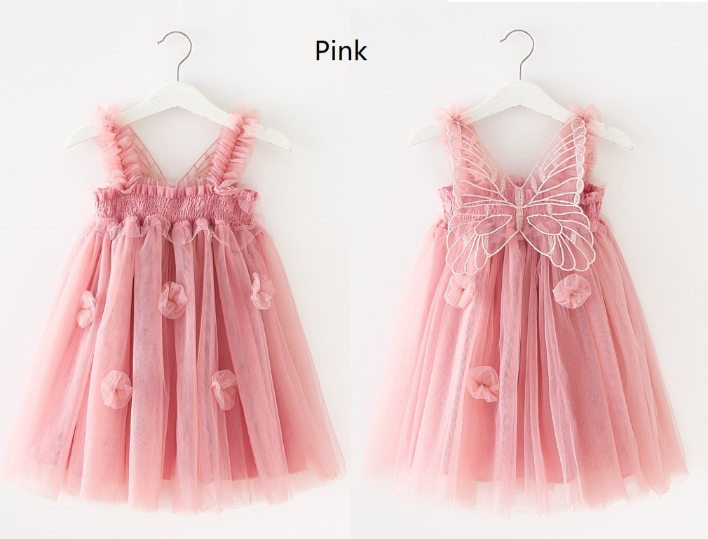 Sleeveless Butterfly Tulle Dresses - MiniClosetCo