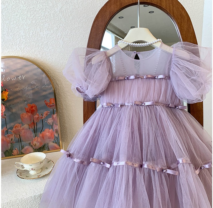 Purple Tulle Tutu Princess Dress for kid