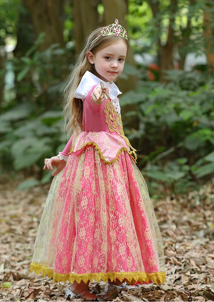 Fairytale-Inspired Pink Dress for Girls - Velvet Top & Tulle Skirt - MiniClosetCo