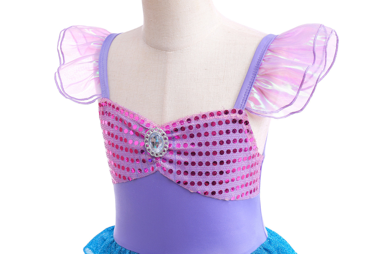 Purple & Blue Mermaid  Fishtail Dress For Girl - MiniClosetCo