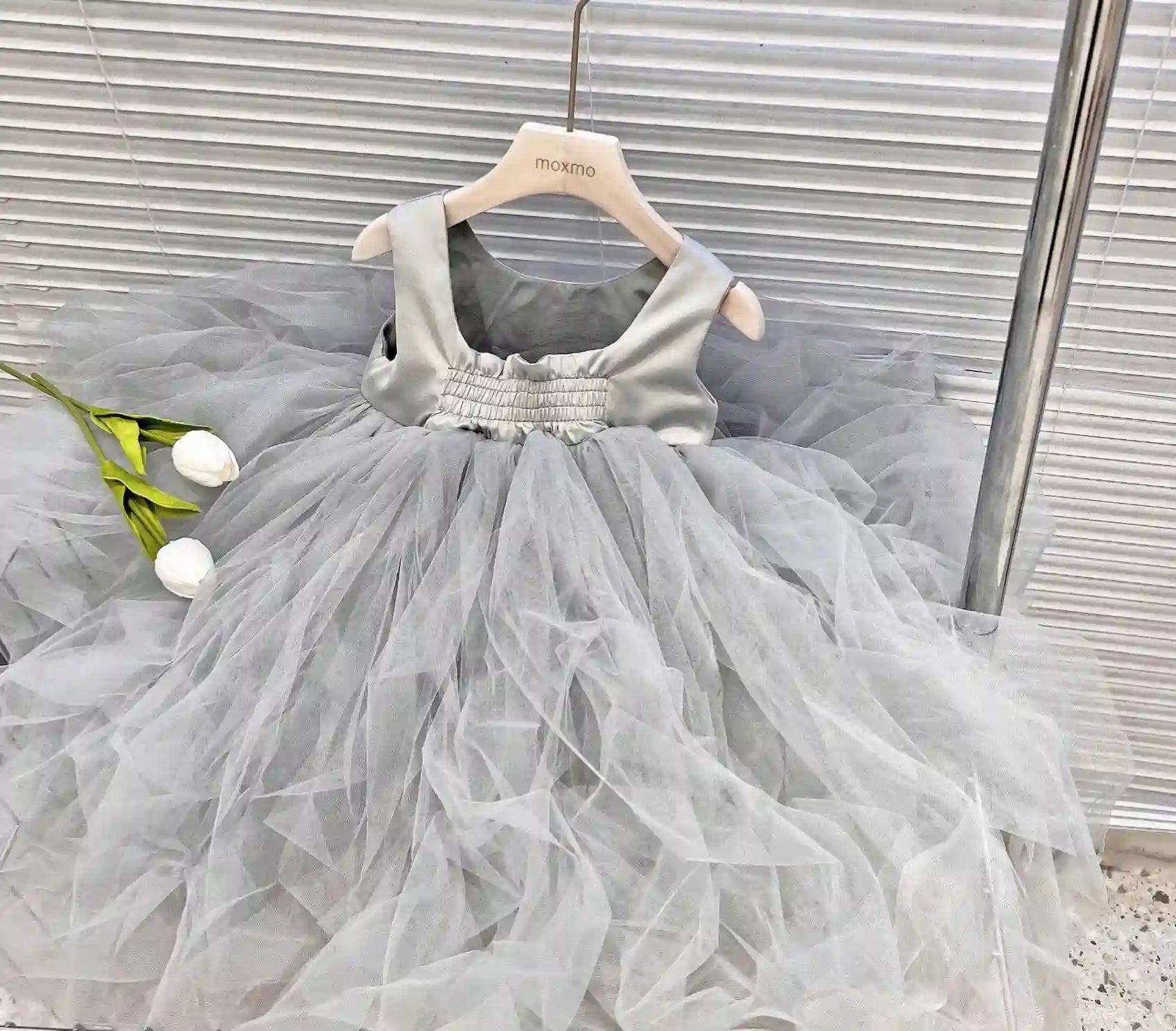 Robe en tulle sans manches pour enfants, filles, tout-petits, robes de soirée, de mariage, de demoiselle d'honneur