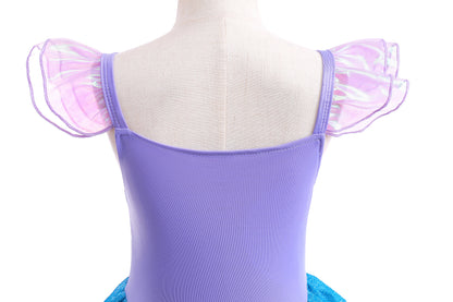 Purple & Blue Mermaid  Fishtail Dress For Girl - MiniClosetCo