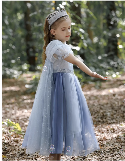 Long/Short Sleeves Sparkling Princess Dress with Fairy Dust Skirt - MiniClosetCo