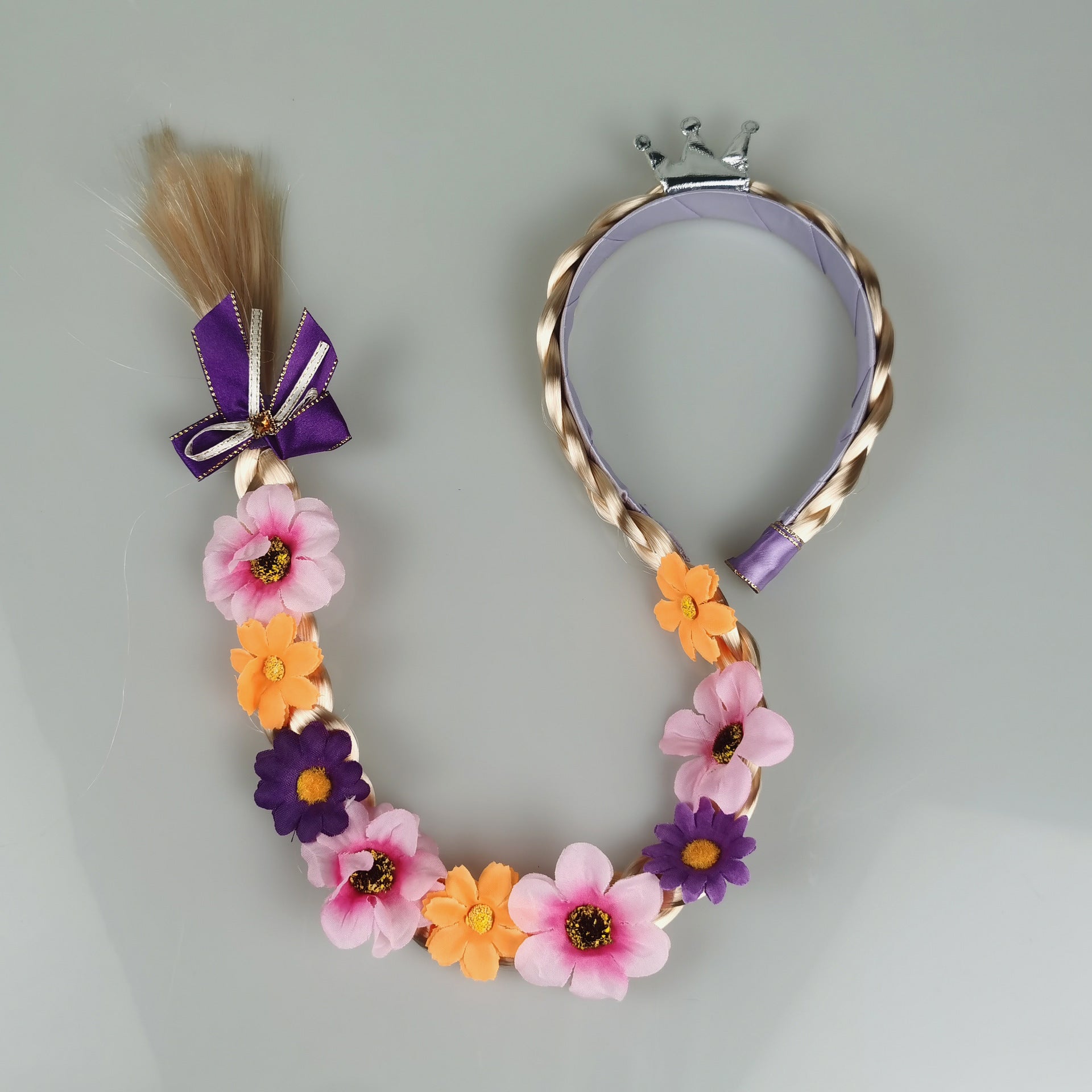 Purple Princess Dress & Headband Braid - MiniClosetCo