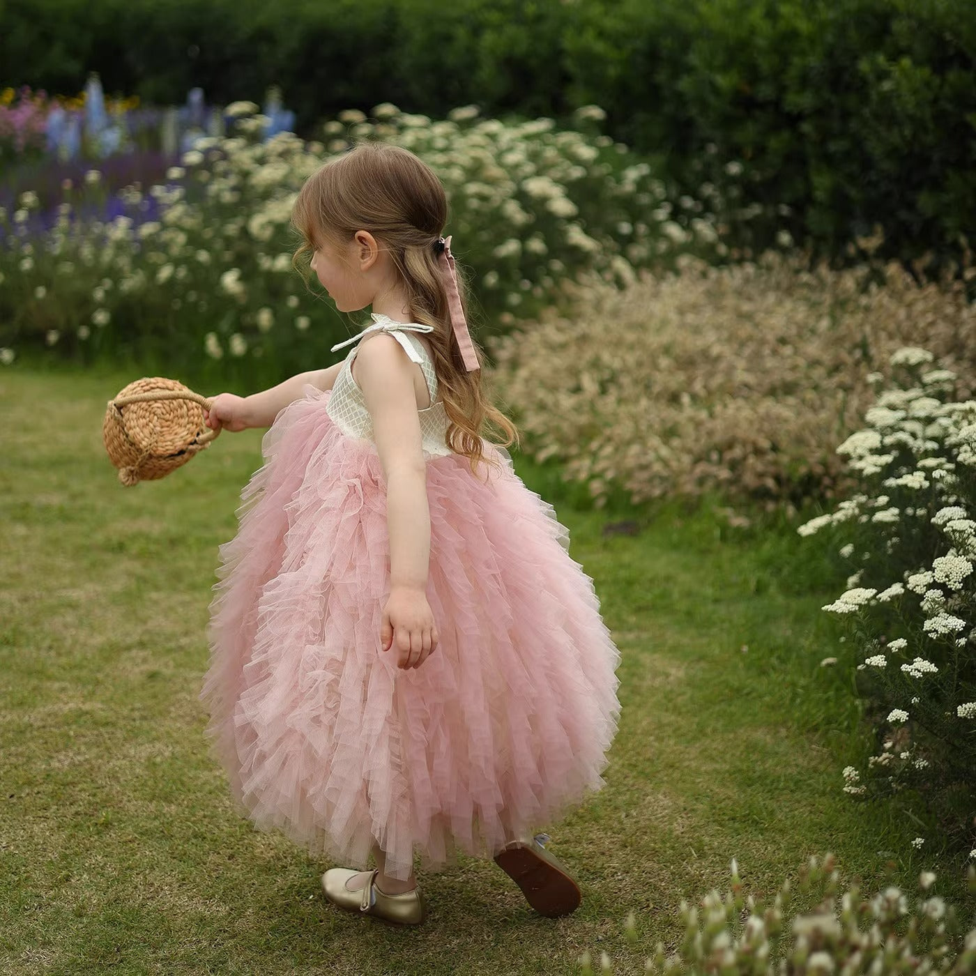 girl princess Sleeveless Tulle Puffy Dress