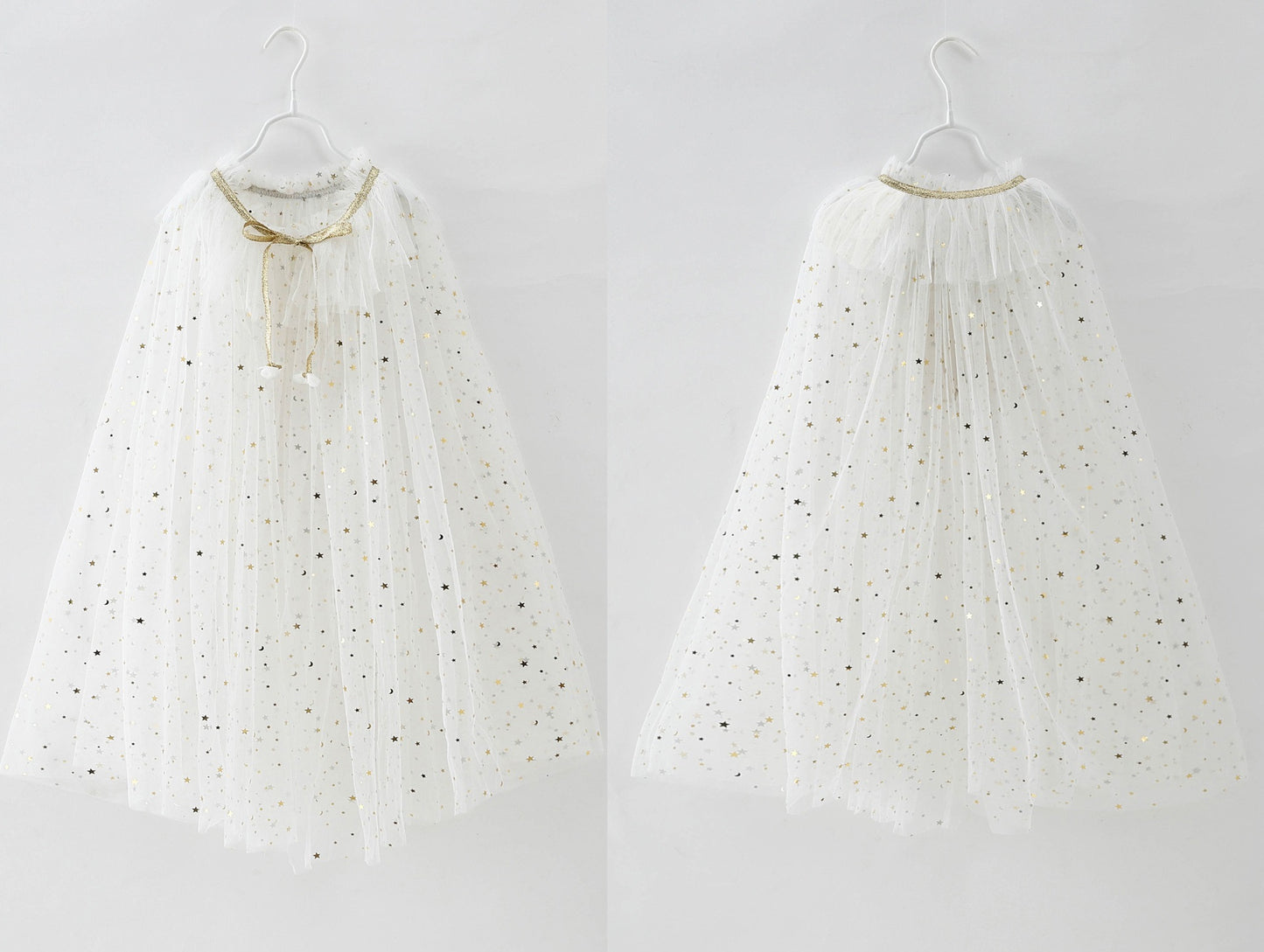  white tulle princess cape 