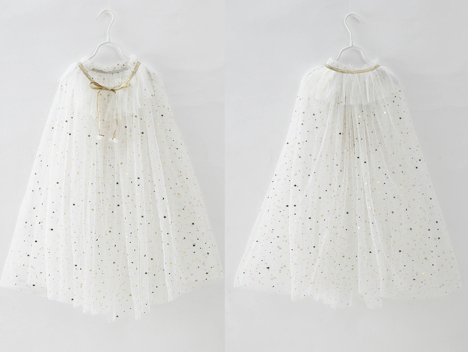  white tulle princess cape 