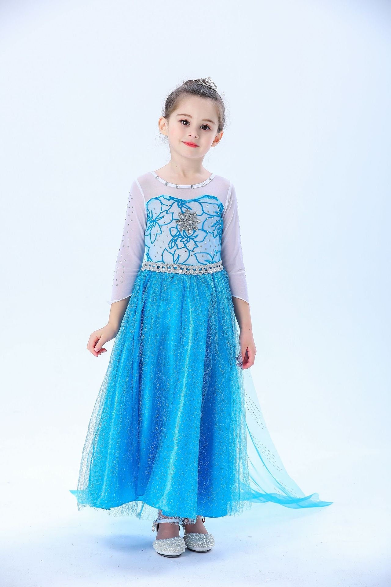 Elsa Costume for Girls Birthday Dress 