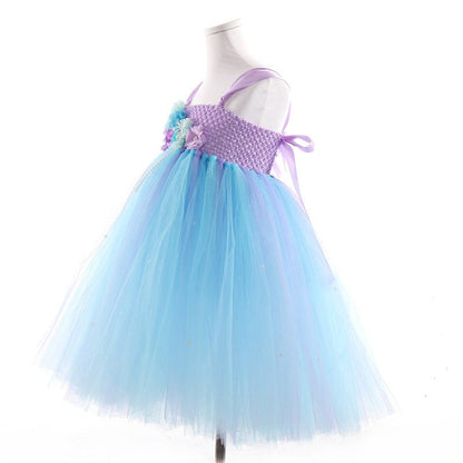 Sleeveless  Tulle Tutu Rainbow  Princess Fairy Dress  For Flower Girl Kid Toddler Birthday Party Wedding  Gown (Custom Color Is available) - MiniClosetCo