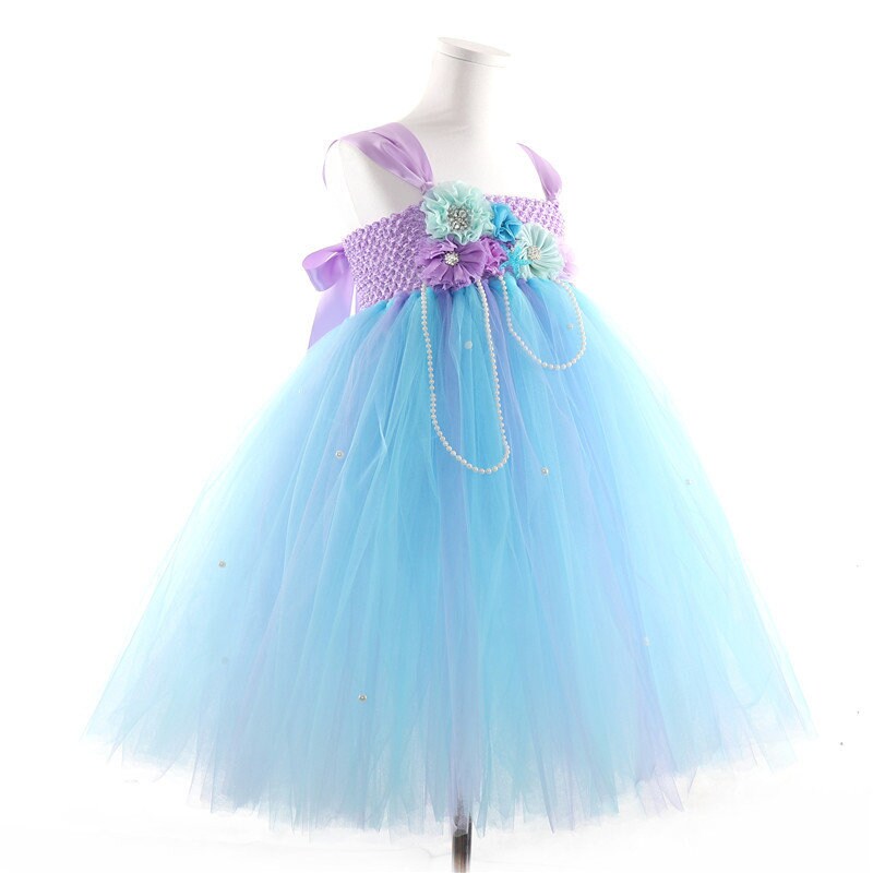 Sleeveless  Tulle Tutu Rainbow  Princess Fairy Dress  For Flower Girl Kid Toddler Birthday Party Wedding  Gown (Custom Color Is available) - MiniClosetCo