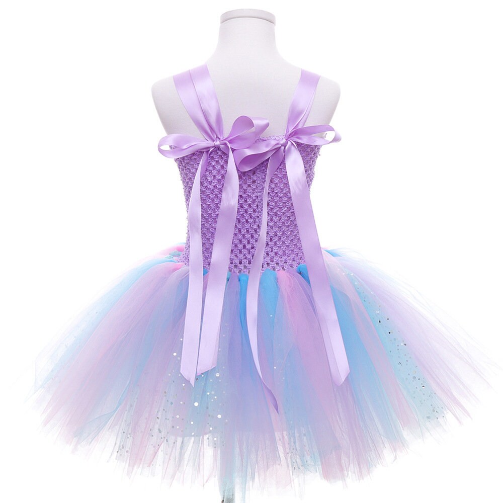 Sleeveless Tutu Rainbow Sea Princess Fairy  Dress  For Flower Girl Kid Toddler Birthday Party Wedding  Gown - MiniClosetCo