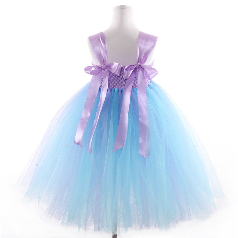 Sleeveless  Tulle Tutu Rainbow  Princess Fairy Dress  For Flower Girl Kid Toddler Birthday Party Wedding  Gown (Custom Color Is available) - MiniClosetCo