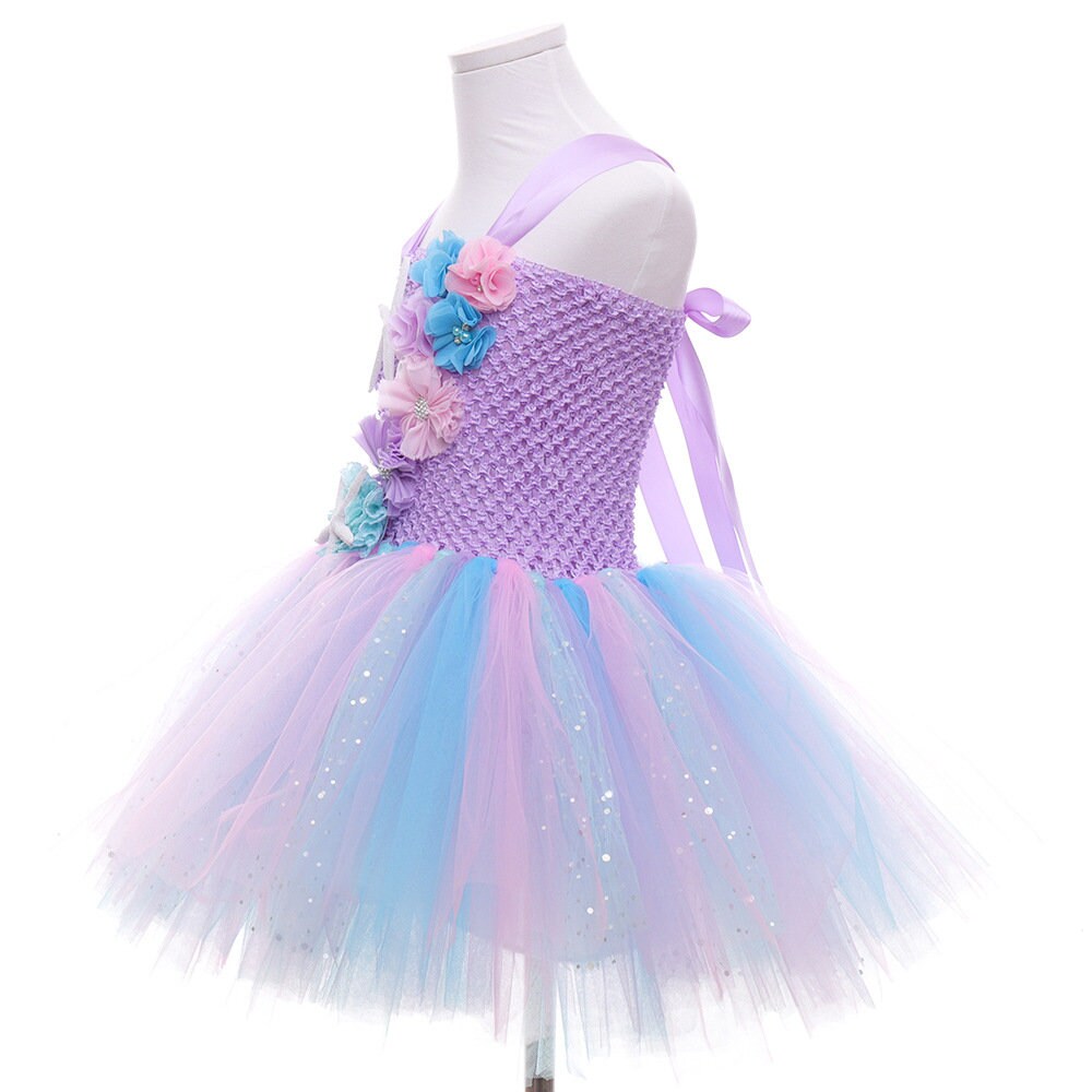 Sleeveless Tutu Rainbow Sea Princess Fairy  Dress  For Flower Girl Kid Toddler Birthday Party Wedding  Gown - MiniClosetCo