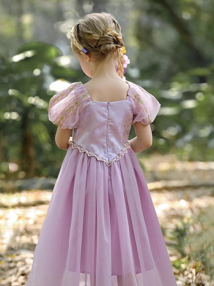 Purple Princess Dress & Headband Braid - MiniClosetCo