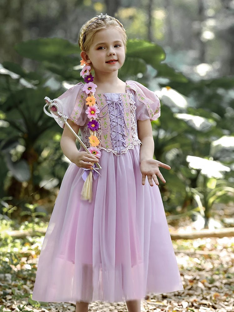 Purple Princess Dress & Headband Braid - MiniClosetCo