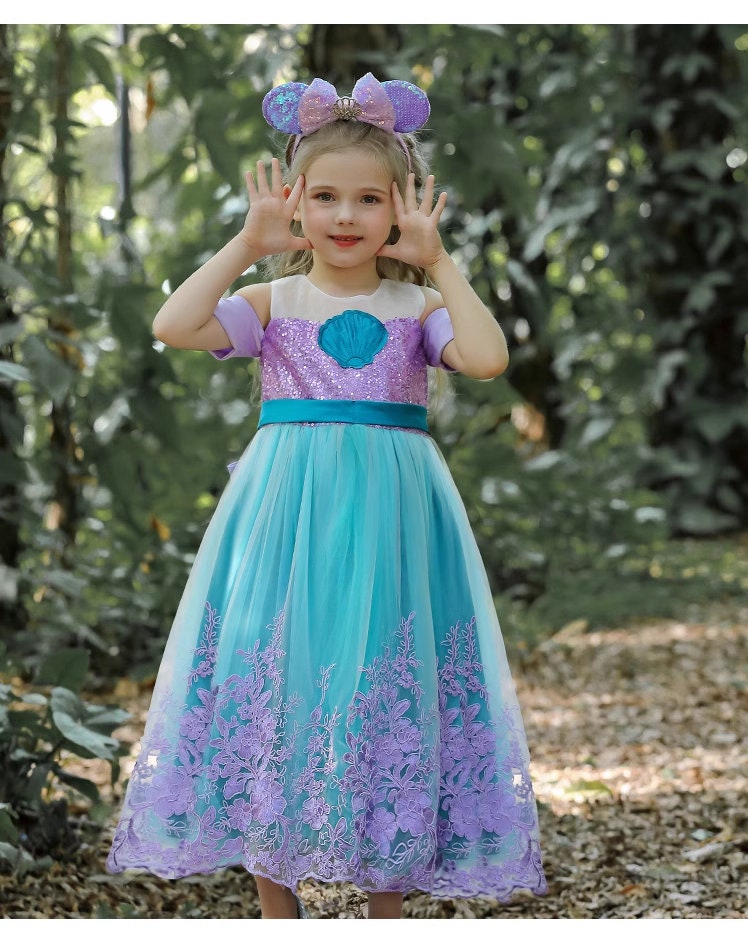 Sea Princess sparkling Mermaid  Holographic Sequins Dress - MiniClosetCo