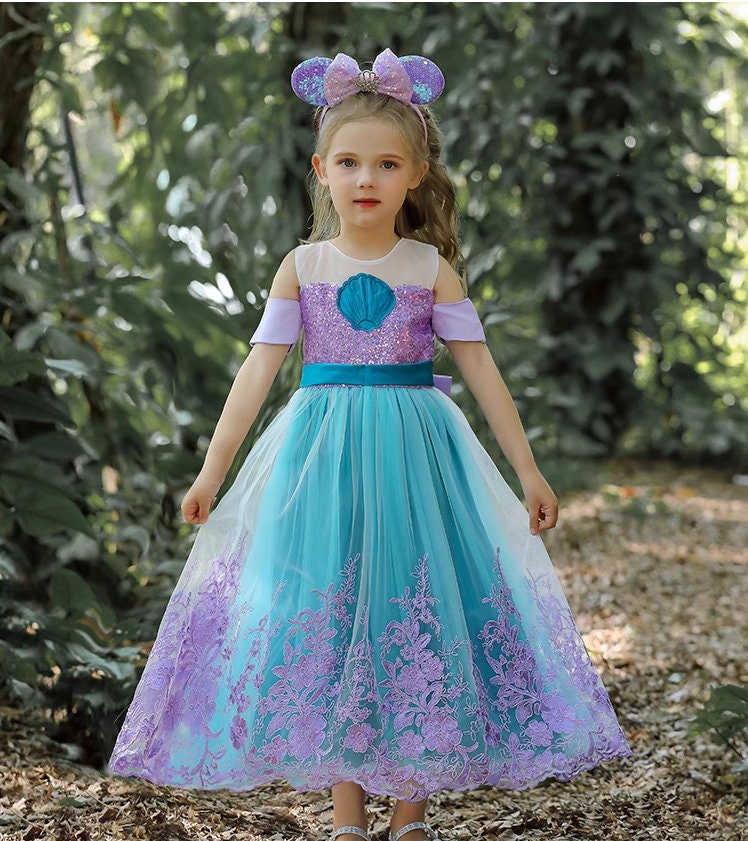 Sea Princess sparkling Mermaid  Holographic Sequins Dress - MiniClosetCo