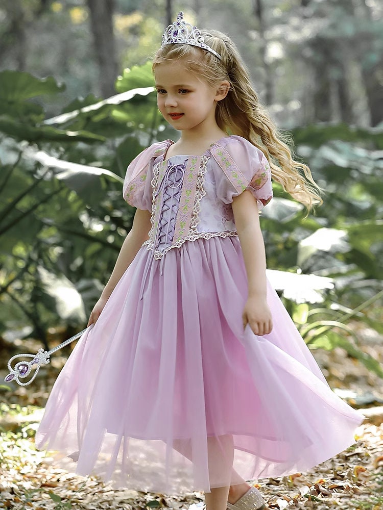 Purple Princess Dress & Headband Braid - MiniClosetCo