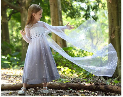 Shimmer  Sparkle Princess Dress With Cape - MiniClosetCo