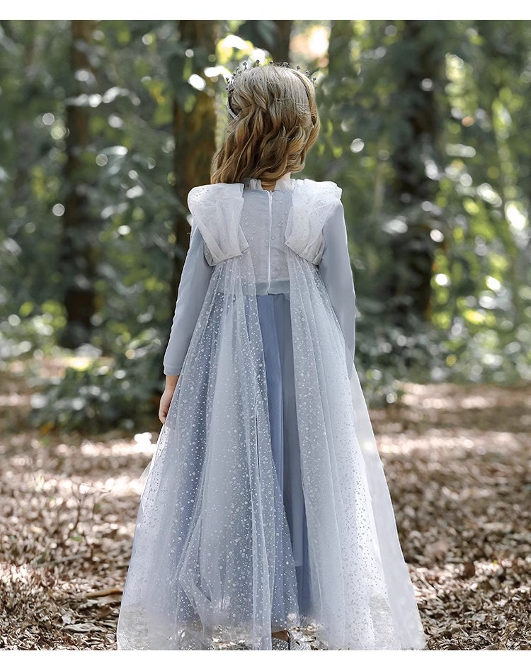 Long/Short Sleeves Sparkling Princess Dress with Fairy Dust Skirt - MiniClosetCo