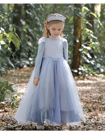 Long/Short Sleeves Sparkling Princess Dress with Fairy Dust Skirt - MiniClosetCo