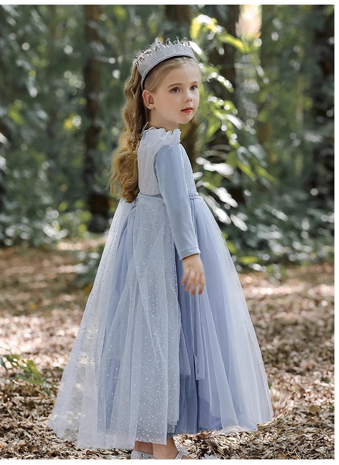 Long/Short Sleeves Sparkling Princess Dress with Fairy Dust Skirt - MiniClosetCo