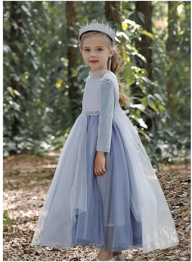 Long/Short Sleeves Sparkling Princess Dress with Fairy Dust Skirt - MiniClosetCo