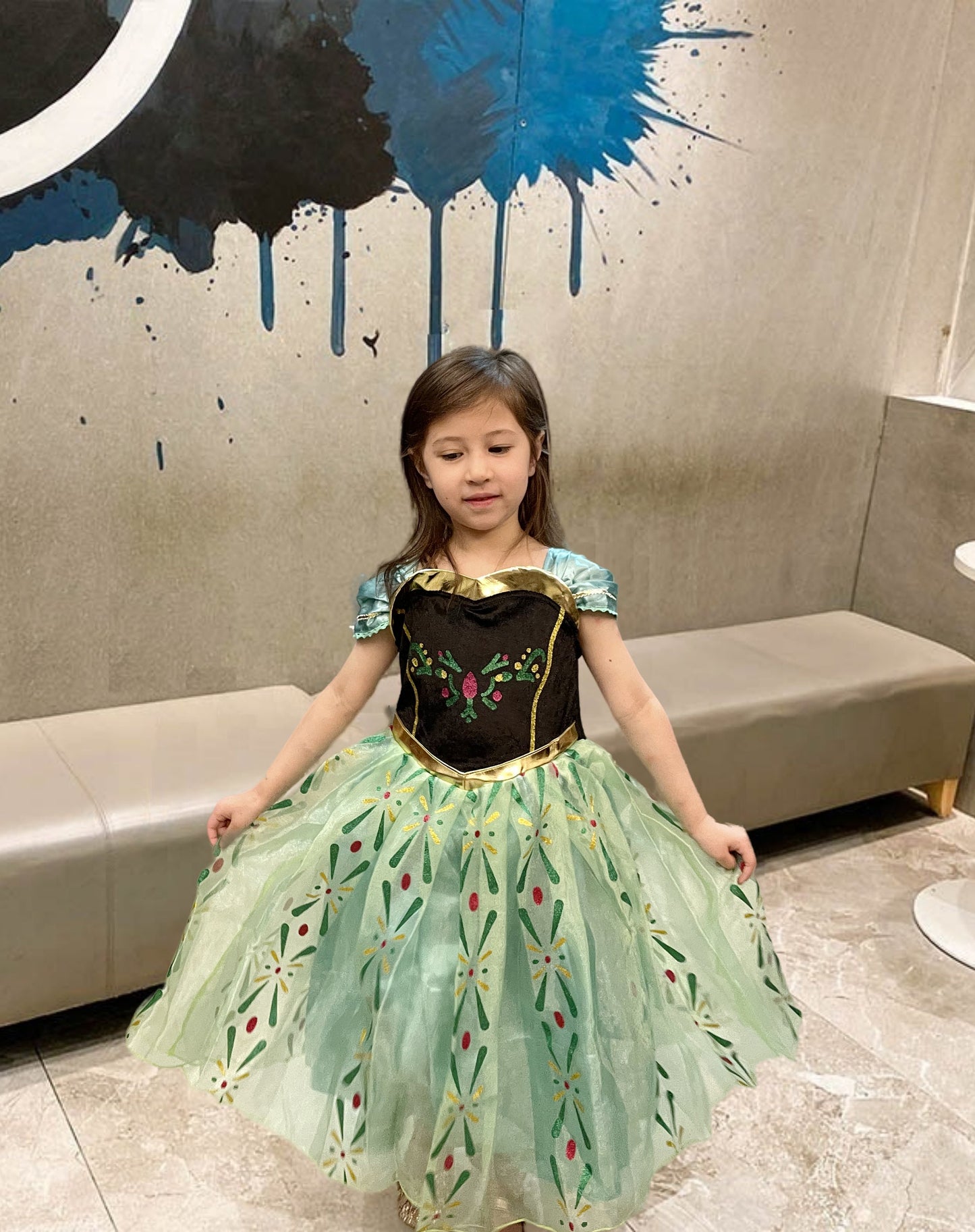 Green Tulle Princess Dress for kids - MiniClosetCo