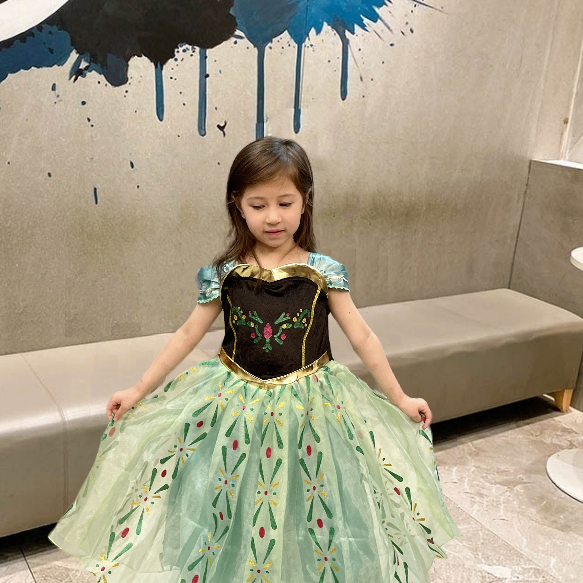 Green Tulle Princess Dress for kids - MiniClosetCo